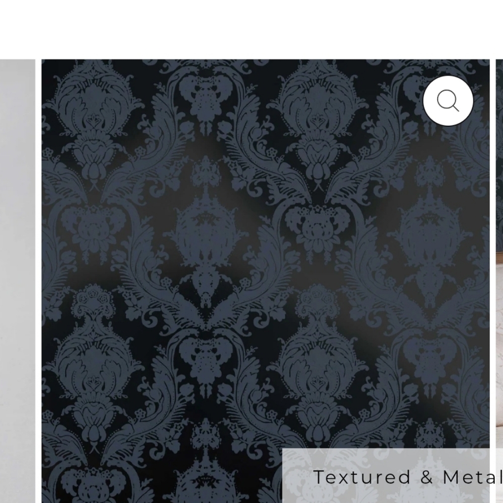 NWT Tempaper & CO. Damsel Peel and Stick Wallpaper Metallic Black Pearl